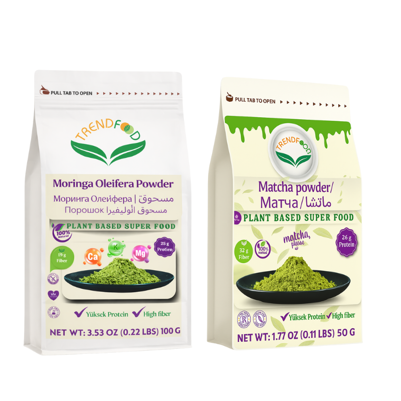 Trend Food Moringa Oleifera Tozu 100 g + 50 g Matcha | Süper Food  | Avantajlı paket